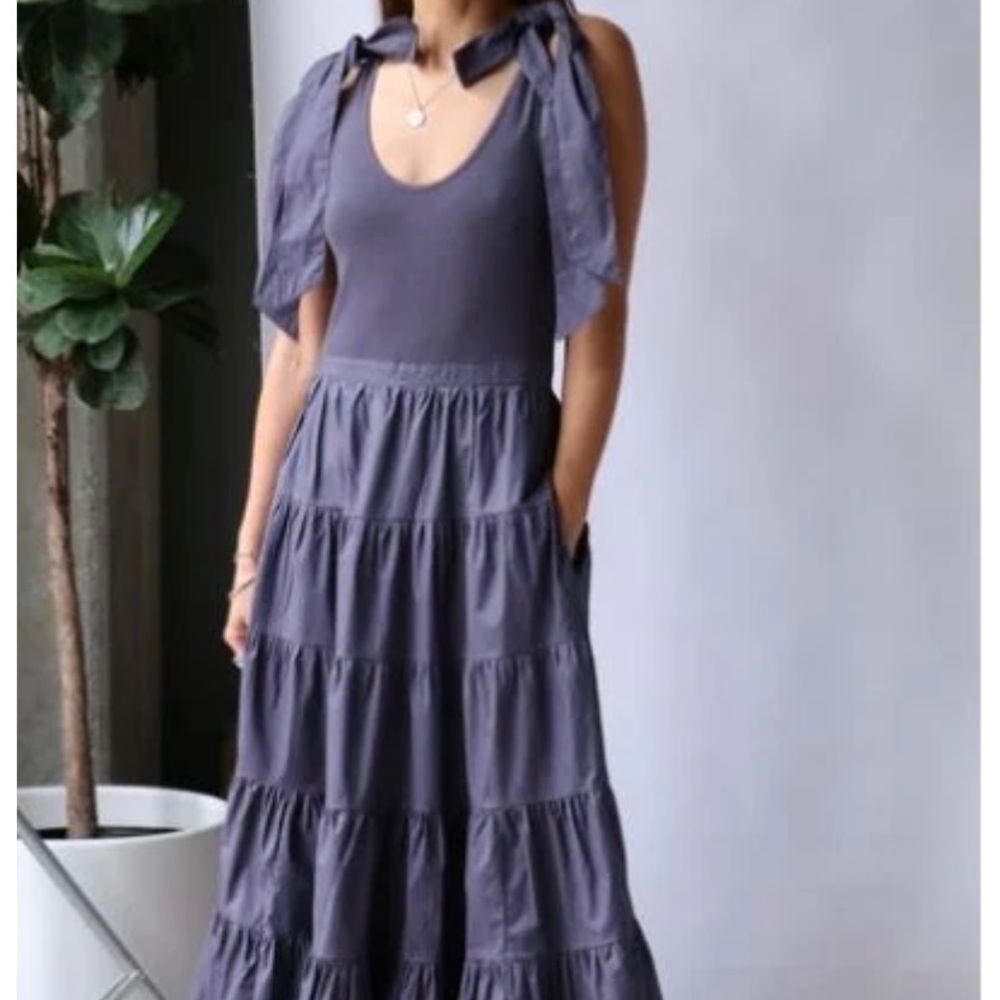 Ulla Johnson Hope Tiered Ruffle Midi Dress size S